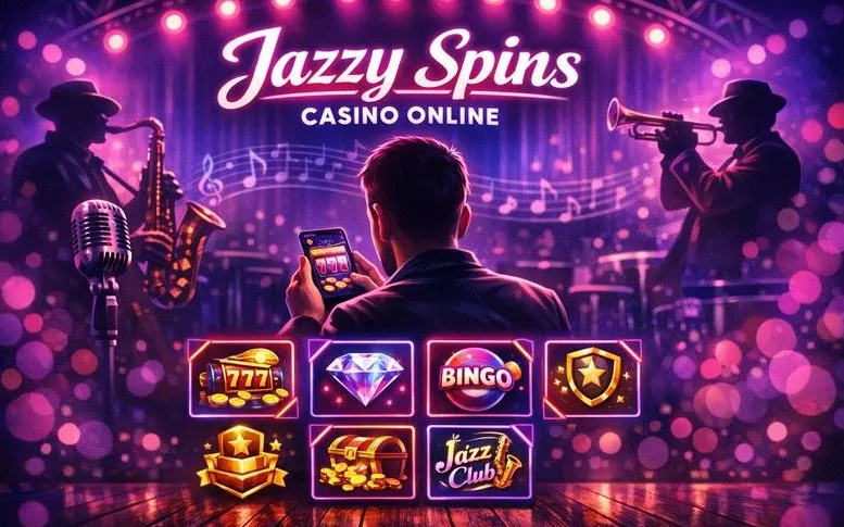 Jazzy Spins login page banner